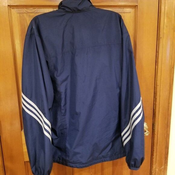 Vintage Y2K Mens Large Adidas Blue Track Windbreaker Jacket - Picture 4 of 11